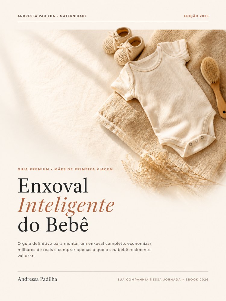 Capa do eBook Enxoval Inteligente do Bebê, de Andressa Padilha